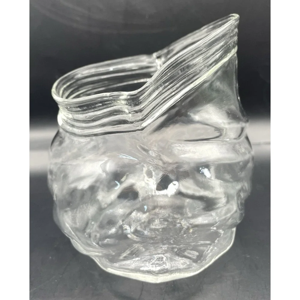 Dainty Realistic Unzipped Glass Sack Bag/Bowl/Jar